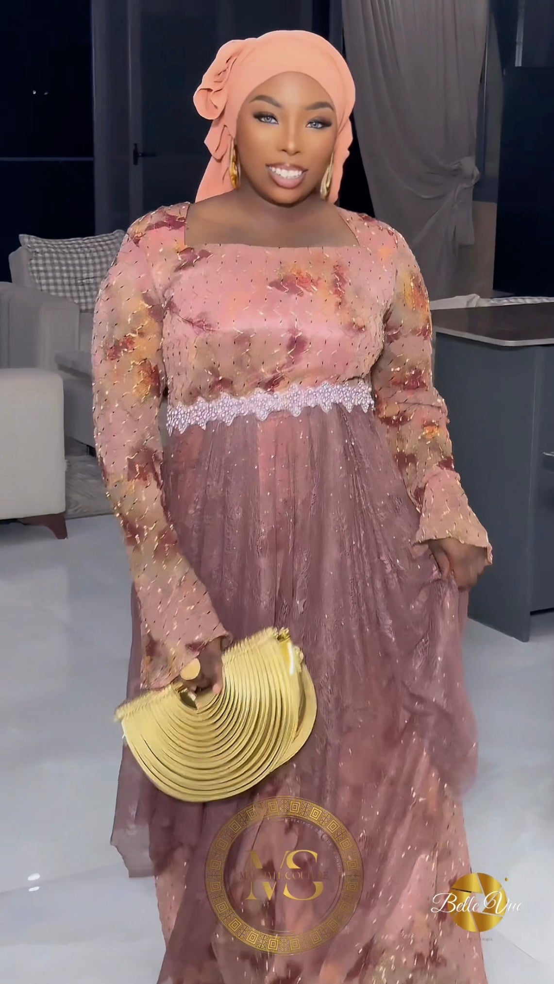 Robe chiffon cristal