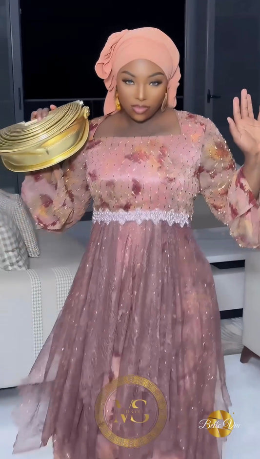 Robe chiffon cristal